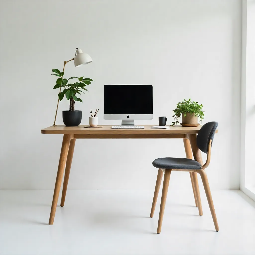 Adjustable sit-stand desk configuration